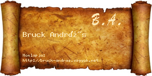 Bruck András névjegykártya