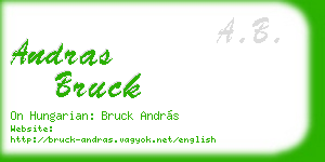 andras bruck business card